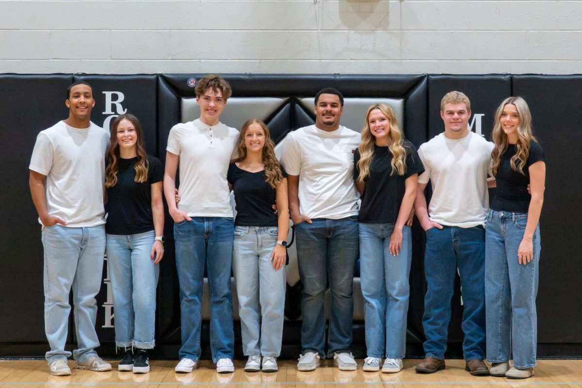 Cadnidates pictured (from left to right): Ezra Spiller, Reese Grady, Gavin Smith, Lauren Blackwood, Cordae Kirksey, Claire Schimke, Wade Rottinghaus, and Reagan French