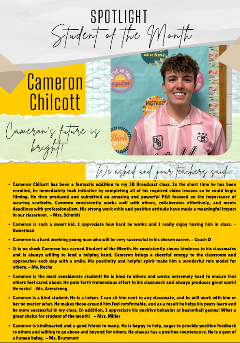 January 2026 Student of the Month